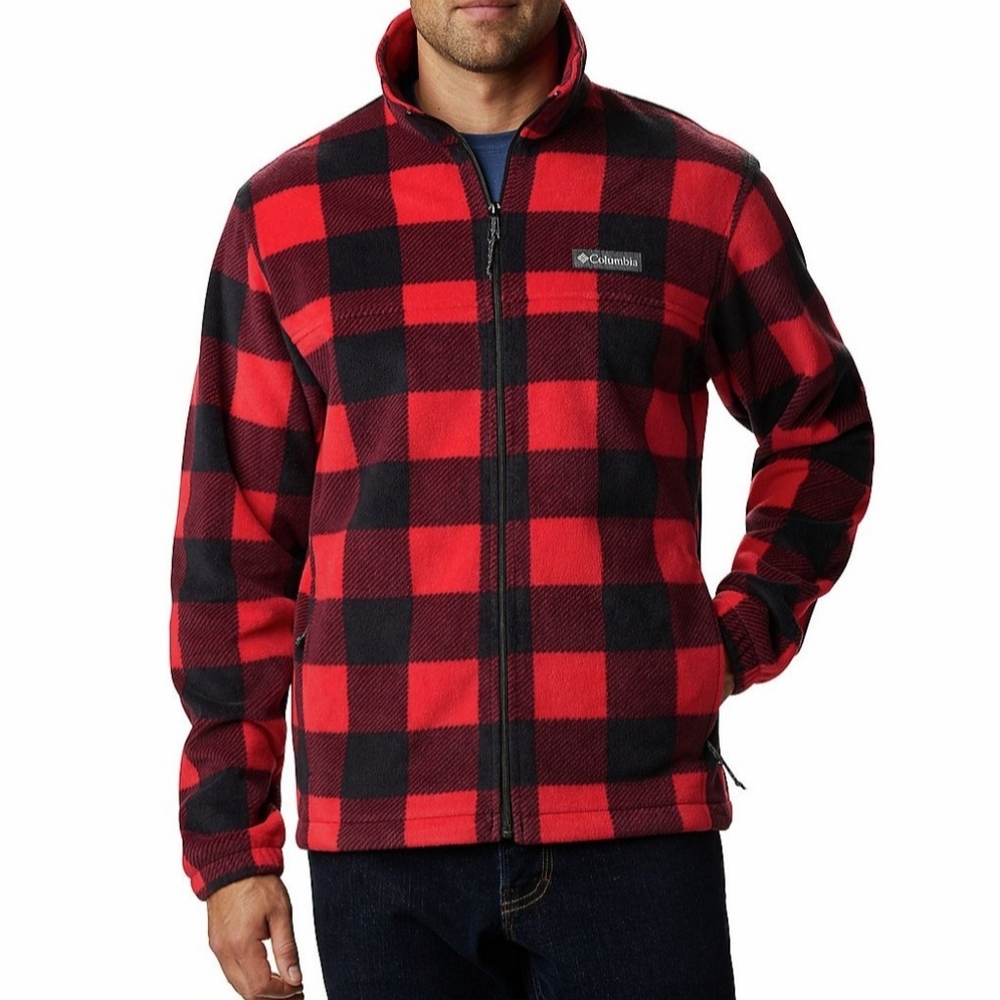 Mens Columbia Steens Mountain Printed Full-Zip Fleece Jacket Bufflo Plaid Print